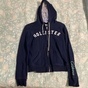 Zip-Up Logo Graphic Hoodie